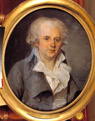 Georges Jacques Danton 肖像，传统律师（1759-1794）8 月 12 日 作者 希利