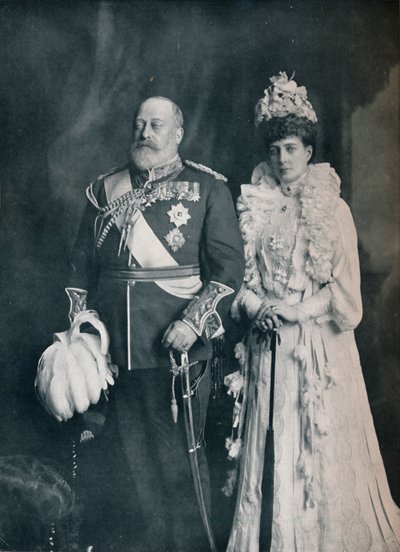 国王爱德华七世与亚历山德拉王后，约1908年 1911年 作者 拉斐特