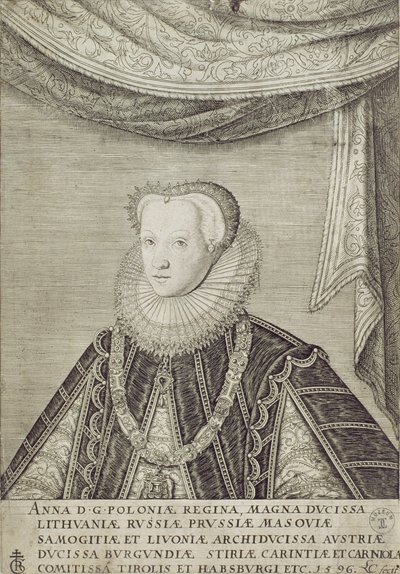 安娜哈布斯堡（1573-98）波兰女王，1596年 作者 兰伯·科尼利斯