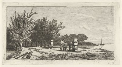 河岸边的男人和男孩 作者 兰伯图斯·哈登伯格