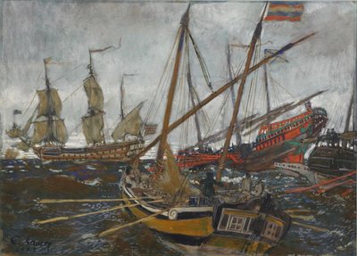 1909年彼得一世时代的船只 作者 兰斯雷