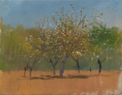 《开花的树木》，约1880-90年（布面油画） 作者 拉斯洛（Laszlo Mednyanszky）