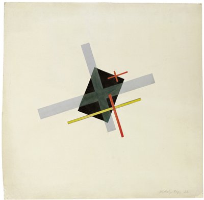 黑色中心拼贴画，1922年 作者 拉斯洛·莫霍利·纳吉（Laszlo Moholy Nagy）