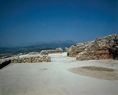 Megaron of the Royal Palace：希腊伯罗奔尼撒半岛（公元前 1500-1100 年）迈锡尼古城遗址 作者 晚期晚期迈锡尼