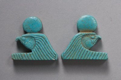 猎鹰头项链终端（彩陶） 作者 Late Period Egyptian