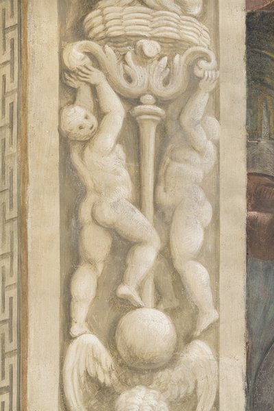 Putti，窗户周围的装饰品（壁画） 作者 拉坦齐奥·甘巴拉