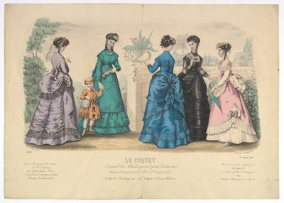 Le Coquet》，第22期，摘自《Couturières特别模式杂志》，1869年7月1日。 作者 劳尔·诺尔