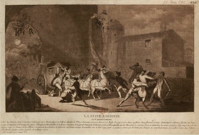 飞往瓦伦纳的航班 Fuite à Varennes, 1791. 作者 洛朗·盖奥特（Laurent Guyot）