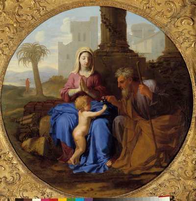 Laurent de La Hyre (1606-1656) 绘有圣约瑟夫的圣母子 作者 劳伦·德拉·海尔