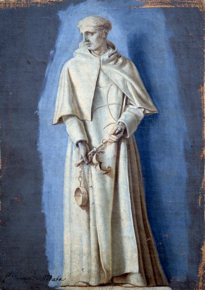 Saint Jean De Matha 站着拿着链子 Laurent de La Hyre（1606-1656）17 世纪太阳在画布上用卡马约绘画。 0,33 x 0,23 m 巴黎。 卢浮宫 作者 劳伦·德拉·海尔