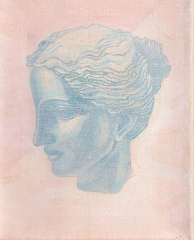 蓝衣女孩，2025 年（丙烯酸画布） 作者 