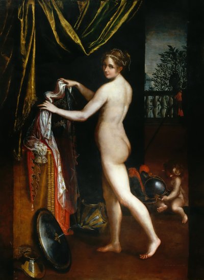 米纳瓦穿衣法，1613年。 作者 Lavinia Fontana