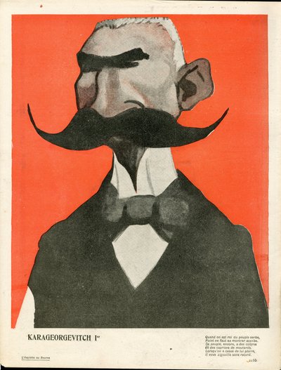 黄油盘，第 130 号，彩色讽刺画 作者 里尔·德·卡马拉