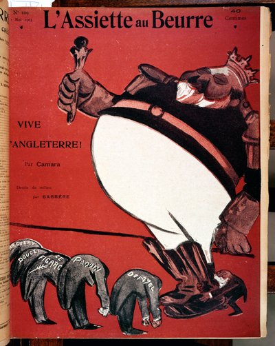 英法协约时期国王爱德华七世（1841-1910 年）的漫画，封面来自“L