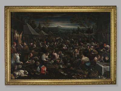 小市场，约1580-82年 作者 Leandro da Ponte Bassano
