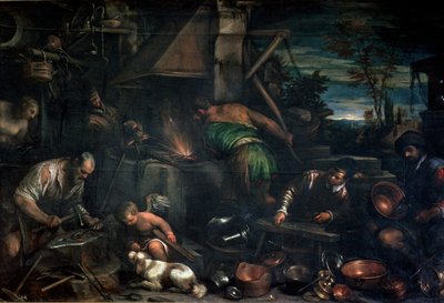 火神锻造场（布面油画） 作者 Leandro da Ponte Bassano