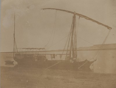 尼罗河船，埃及，1851年。 作者 莱维特·亨特。