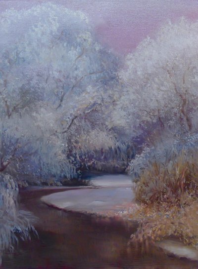 Frosting, 2019 (oil on canvas) 作者 李·坎贝尔