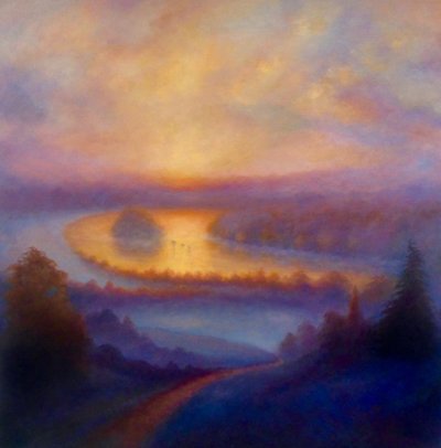 雾景，2023（布面油画） 作者 李·坎贝尔