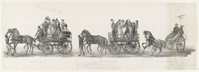音乐会、舞会和醉酒学生的邀请函，1835 年
邀请音乐会/Inteekening 举办的舞会/Deus nobis haec otia fecit（标题在实物上）
Leidsche Hoogeschoo 的 H.H. 学生举办的单独表演，展示了游行过程 作者 伦德特·斯普林格 (I)