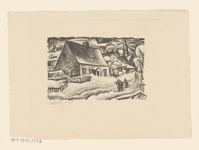 阿尔滕贝格（矿石山）（实物上的原标题） 作者 Leo Gestel（艺术家签名）