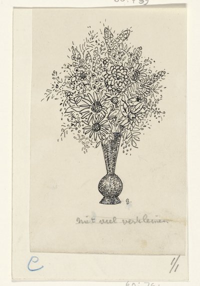 花瓶 作者 Leo Gestel（艺术家签名）