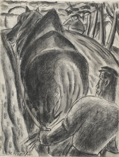 De morgen（物品上的标题） 作者 Leo Gestel（艺术家签名）