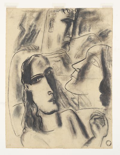 三头（原标题） 作者 Leo Gestel（艺术家签名）