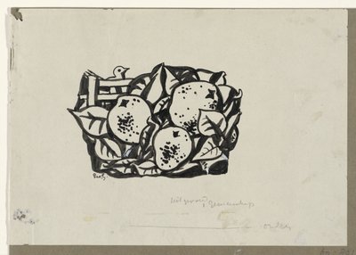 三个梨 作者 Leo Gestel（艺术家签名）