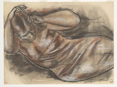 裸体卧姿（原标题） 作者 Leo Gestel（艺术家签名）