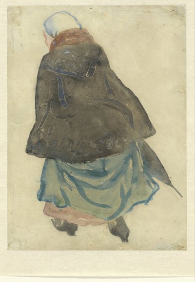 奔跑的女人 作者 Leo Gestel（艺术家签名）