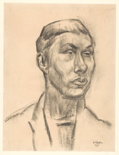 一个不知名的男人的肖像 作者 Leo Gestel（艺术家签名）