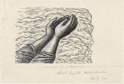 两个举手代表云 作者 Leo Gestel（艺术家签名）