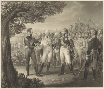 1813 年 8 月 18 日，同盟国君主与其大臣在布拉格举行第一次会议 作者 Leo Wolf