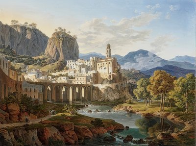 阿特拉菲在阿马尔菲的视图。 1834年 作者 里奥·冯·克伦泽