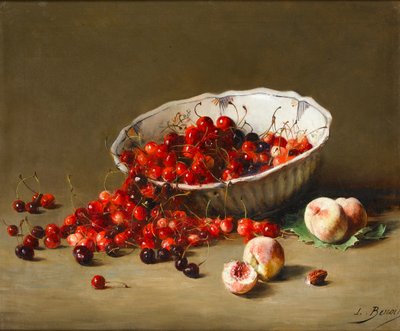 一碗樱桃，c.1900 作者 Leon Alfred Benoit