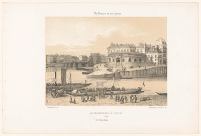 从码头眺望南特鱼馆
La poissonnerie à Nantes（物品上的标题）
当代法国（系列名称）
今天的法国（文物上的系列名称） 作者 莱昂·奥古斯特·阿塞琳娜