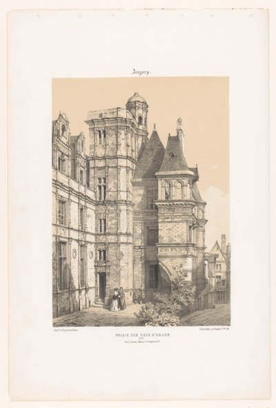 昂热城堡部分景观 昂热。 Palais des ducs d