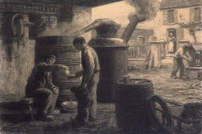 酿酒厂； Alembic的“ Eau-de-Vie-de Marc或L”品酒师，约1872年 作者 莱昂·奥古斯丁·莱米特