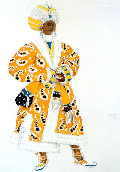 年轻的王公，芭蕾舞服装设计，1911年 作者 莱昂·巴克斯特