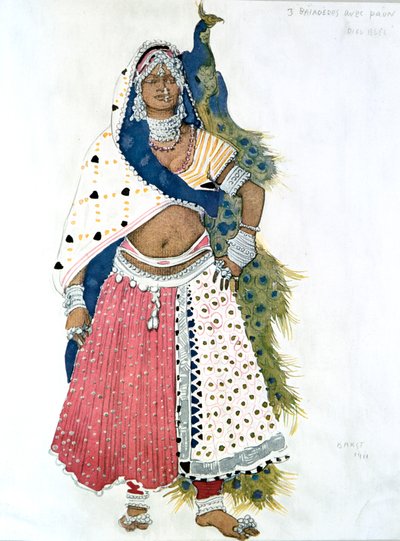 孔雀戏装，芭蕾舞服装设计，1911年 作者 莱昂·巴克斯特