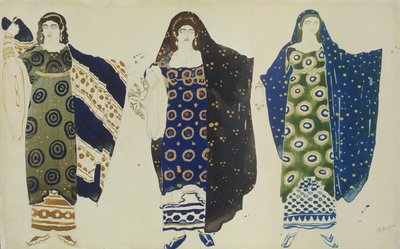 1904年索福克勒斯在Colonus的俄狄浦斯服装设计（wc在纸上） 作者 莱昂·巴克斯特