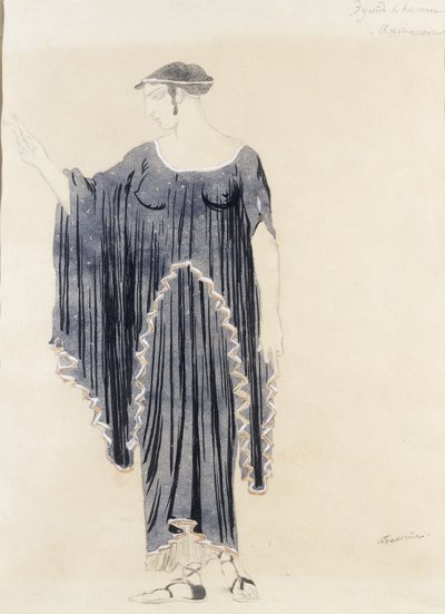 在科隆努斯-安提戈涅的俄狄浦斯服装设计，c。 1899年至1909年 作者 莱昂·巴克斯特
