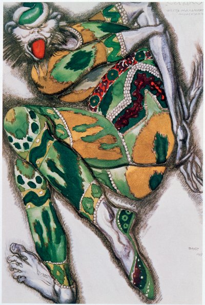 Seefenfel的服装设计，来自萨德科（Sadko），1917年 作者 莱昂·巴克斯特