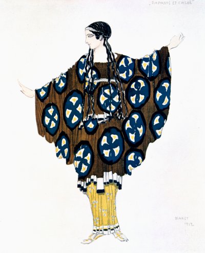 芭蕾舞剧《 Ravels Daphnis et Chloe》作品的服装设计，1912年 作者 莱昂·巴克斯特
