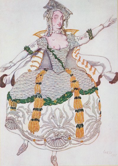 《睡美人》中玛祖卡舞曲（女士）的服装设计 作者 莱昂·巴克斯特