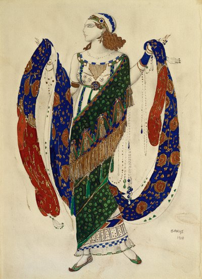 1910年“埃及艳后”舞者的服装设计 作者 莱昂·巴克斯特