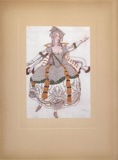柴可夫斯基（P. Tchaikovsky）的芭蕾舞剧《睡美人》服装设计，1921年 作者 莱昂·巴克斯特