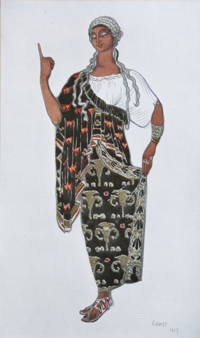 Ildebrando Pizzetti的歌剧Fedra服装设计，1917年 作者 莱昂·巴克斯特