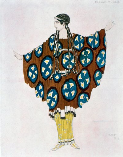 莫里斯·拉威尔 (1875-1937) 1912 年为达芙妮和克洛伊设计的服装（水彩） 作者 莱昂·巴克斯特